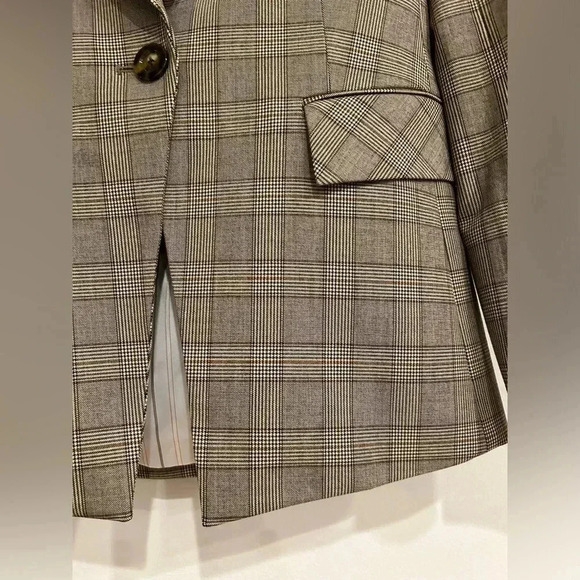 Veronica Beard Dickey Long Tailored plaid Jacket/ blazer US 4 - Picture 10 of 14